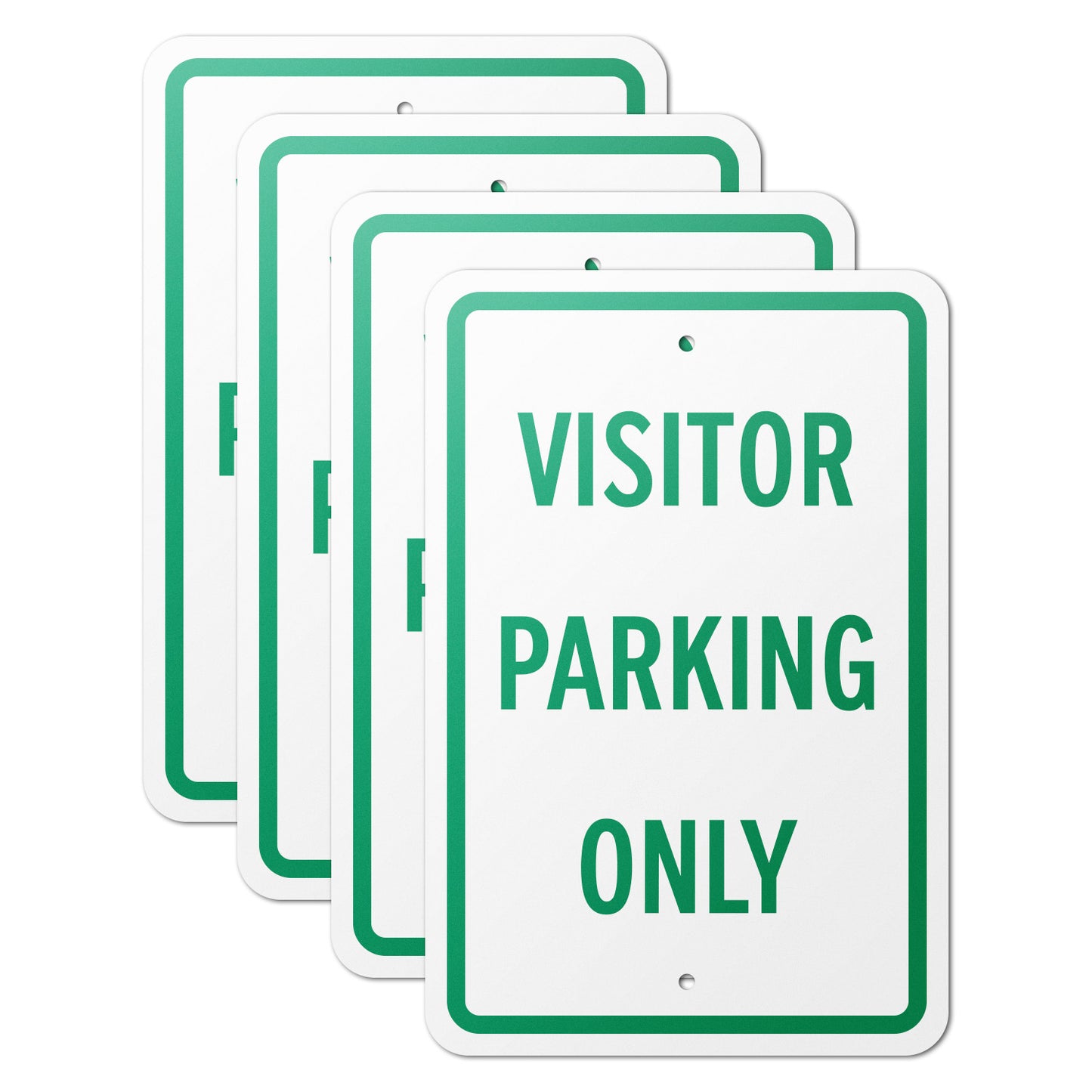 12 x 18in Aluminum Sign: Visitor Parking Only