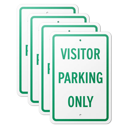 12 x 18in Aluminum Sign: Visitor Parking Only