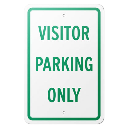 12 x 18in Aluminum Sign: Visitor Parking Only