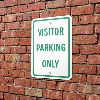 12 x 18in Aluminum Sign: Visitor Parking Only