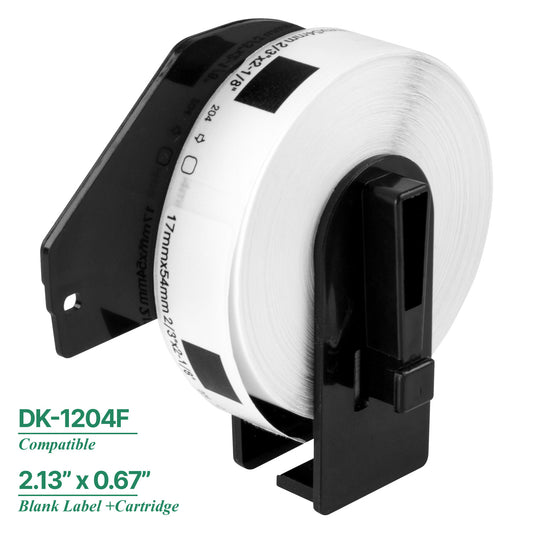 2.13 x 0.67in Drop-In Labels Roll with Cartridge: Brother Compatible DK-1204