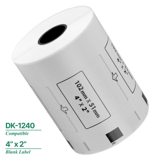 4 x 2in Drop-In Labels Roll: Brother Compatible DK-1240 BPA-Free