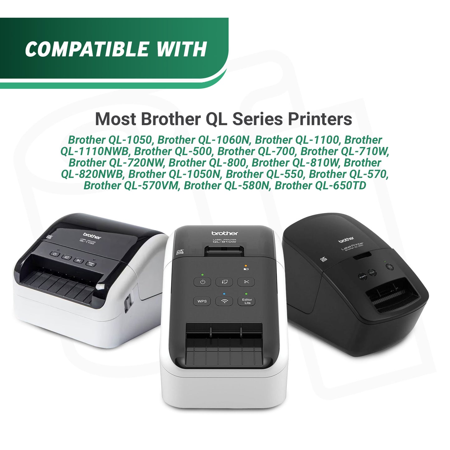 4 x 6in Drop-In Labels Roll with Cartridge: Brother Compatible DK-1241