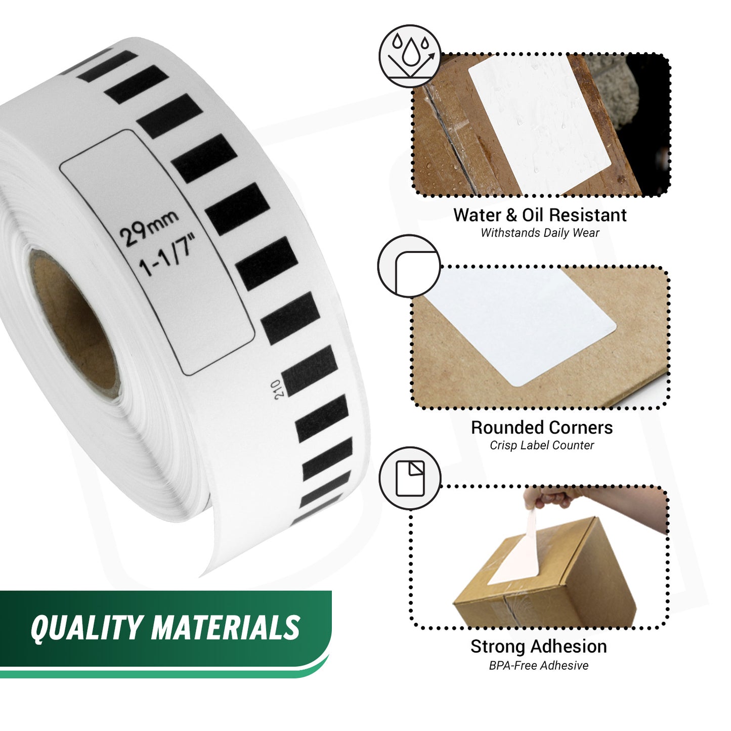1.14in x 100ft Continuous Film Labels: Brother Compatible DK-2210