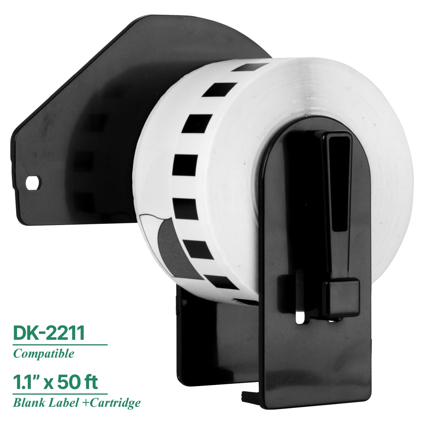 1.1in x 50ft Continuous Roll Labels with Cartridge: Brother Compatible DK-2211