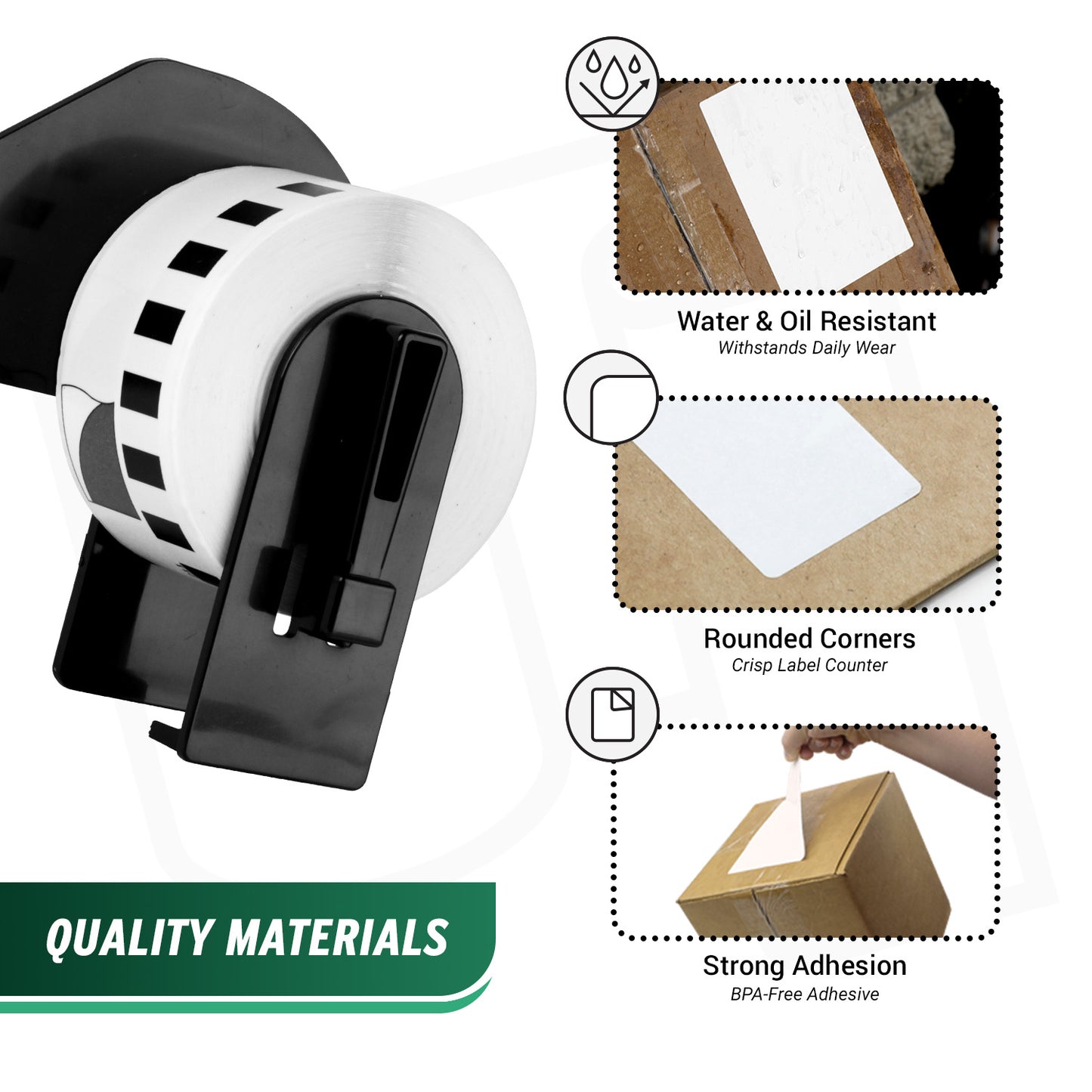 1.1in x 50ft Continuous Roll Labels with Cartridge: Brother Compatible DK-2211