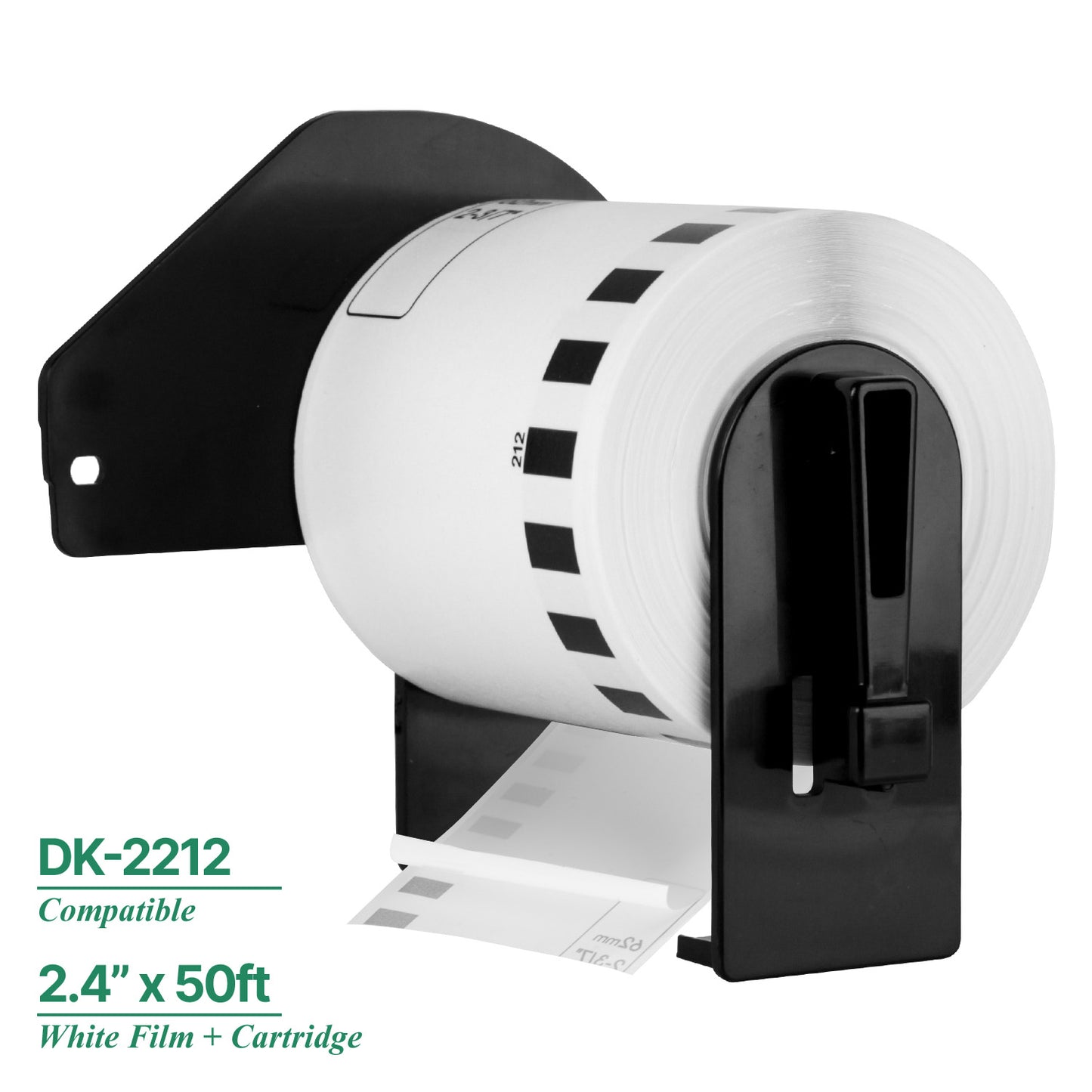 2.4in x 50ft Continuous Roll Labels with Cartridge: Brother Compatible DK-2212