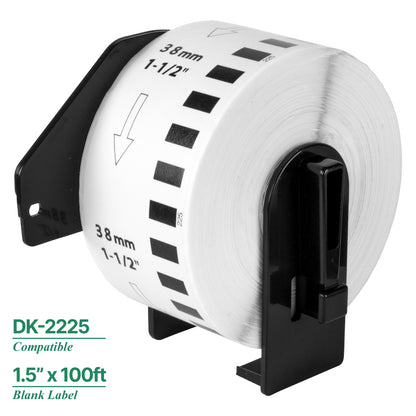 1.5in x 100ft Continuous Labels Roll with Cartridge: Brother Compatible DK-2225