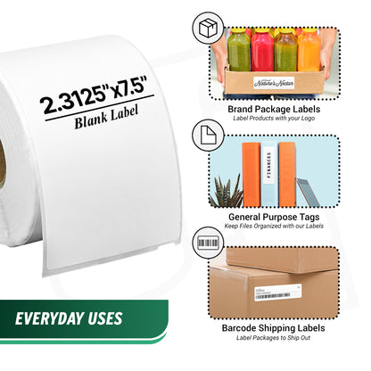 2.3125 x 7.5in Internet Postage Label: DYMO 99019 Compatible (27 Rolls)