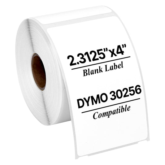 2.31 x 4in Shipping Labels: Dymo Compatible 30256 Bright White