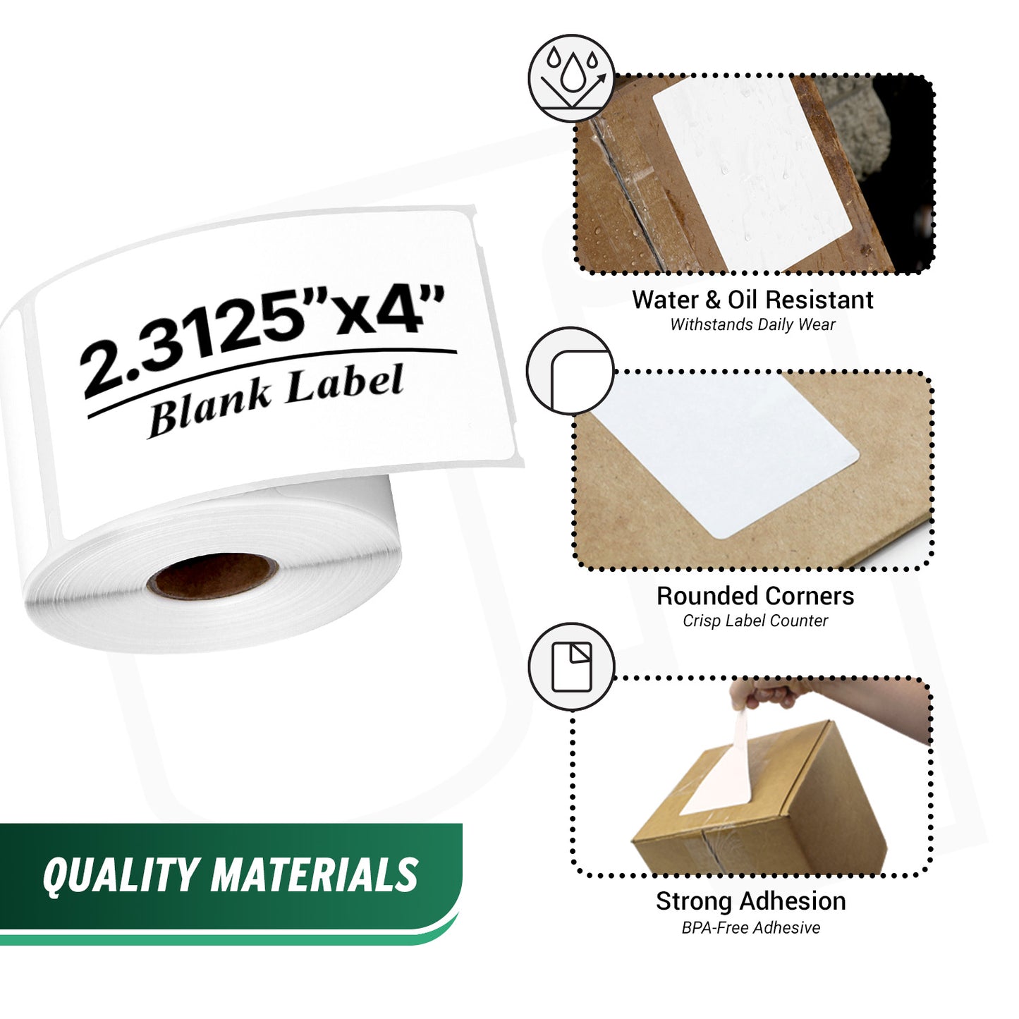 2.3125 x 4in Blank Label: DYMO 30256 Printer Compatible (27 Rolls)