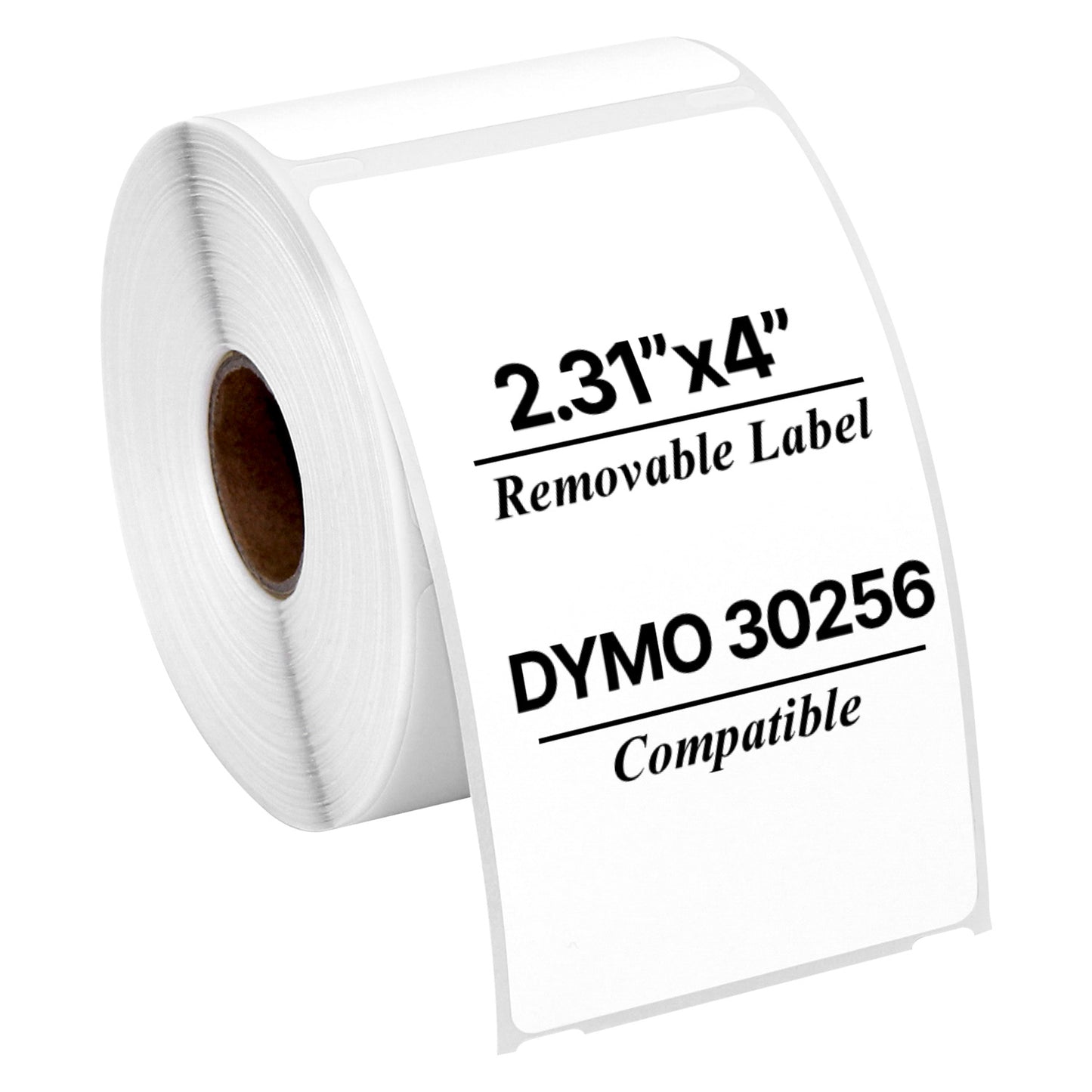 2.31 x 4in Removable Shipping Labels: Dymo Compatible 30256R Bright White
