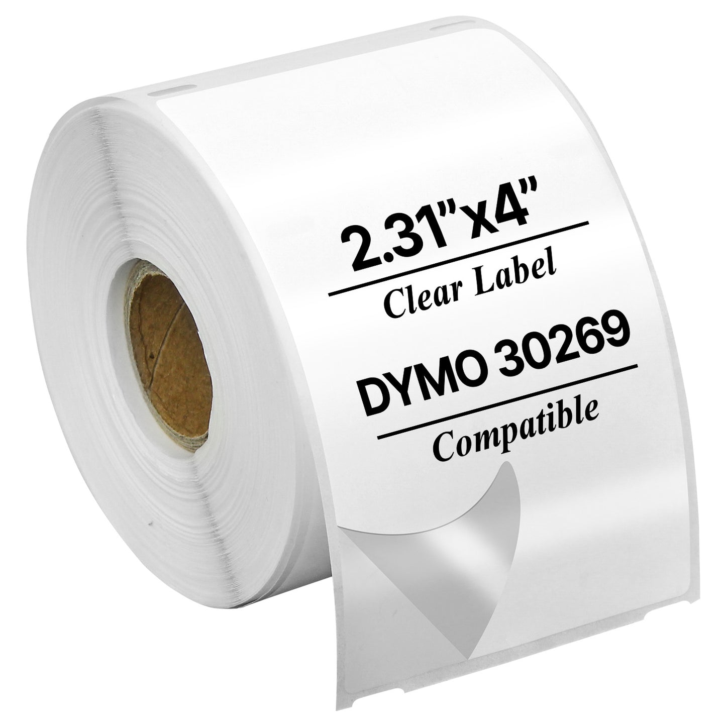 2.31 x 4in Translucent Shipping Labels: Dymo Compatible 30269 Clear-Frosted
