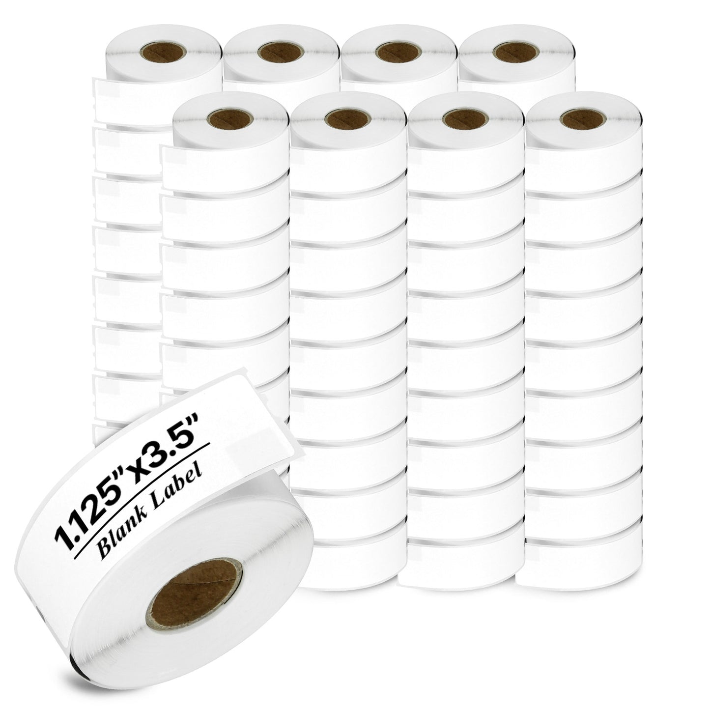 1.125 x 3.5in Blank Labels: DYMO 30572 Printer Compatible (72 Rolls)
