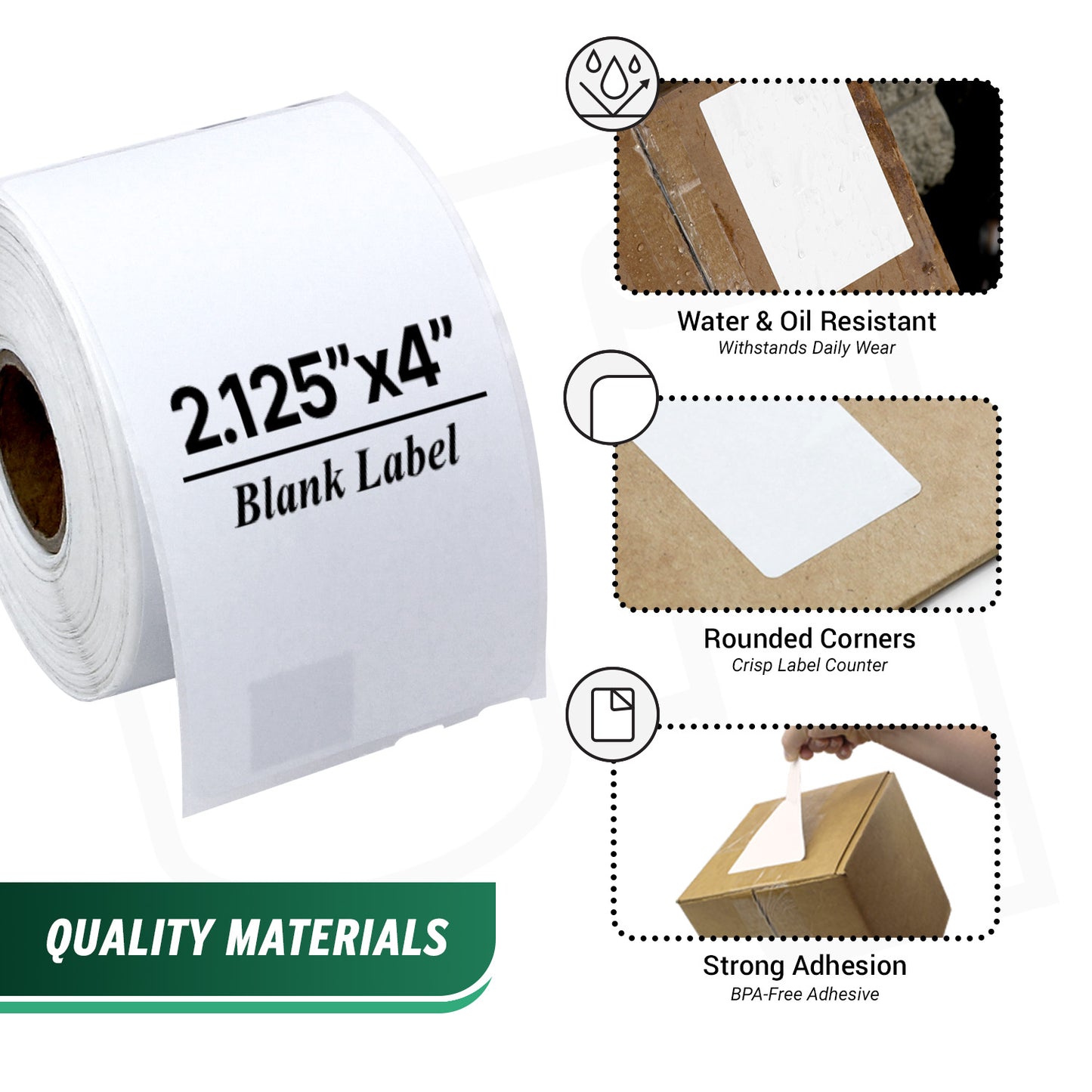 2.125 x 4in Blank Labels: DYMO 30323 Printer Compatible (27 Rolls)