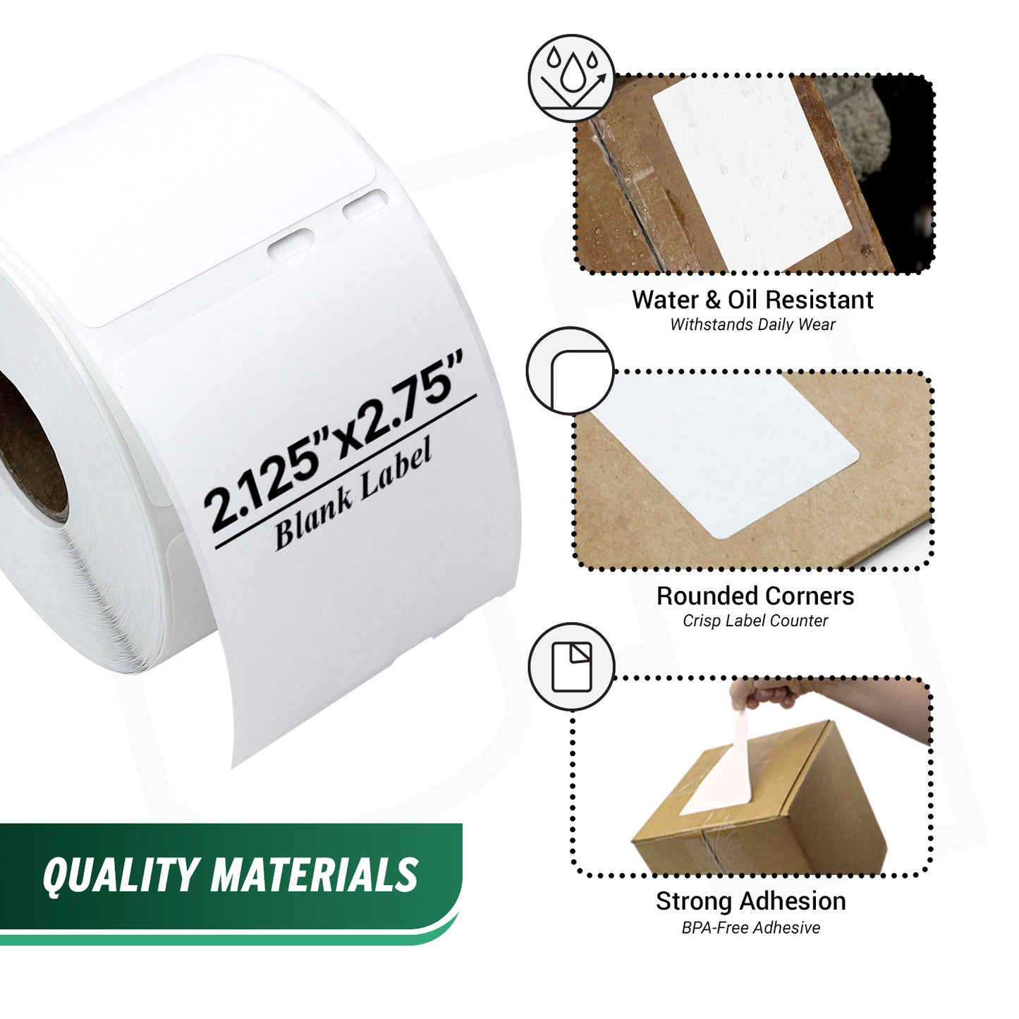 2.125 x 2.75in Veterinary Media Label: DYMO 30324 Compatible (27 Rolls)