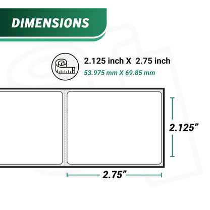 2.125 x 2.75in Veterinary Media Label: DYMO 30324 Compatible (27 Rolls)