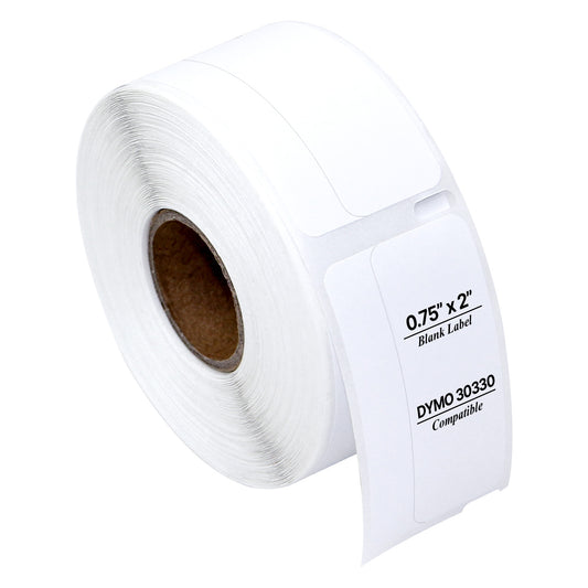 0.75 x 2in Return Address Labels: Dymo Compatible 30330 Bright White
