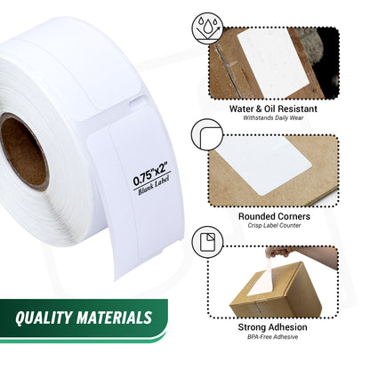 0.75 x 2in Return Address Labels: DYMO 30330 Compatible (72 Rolls)