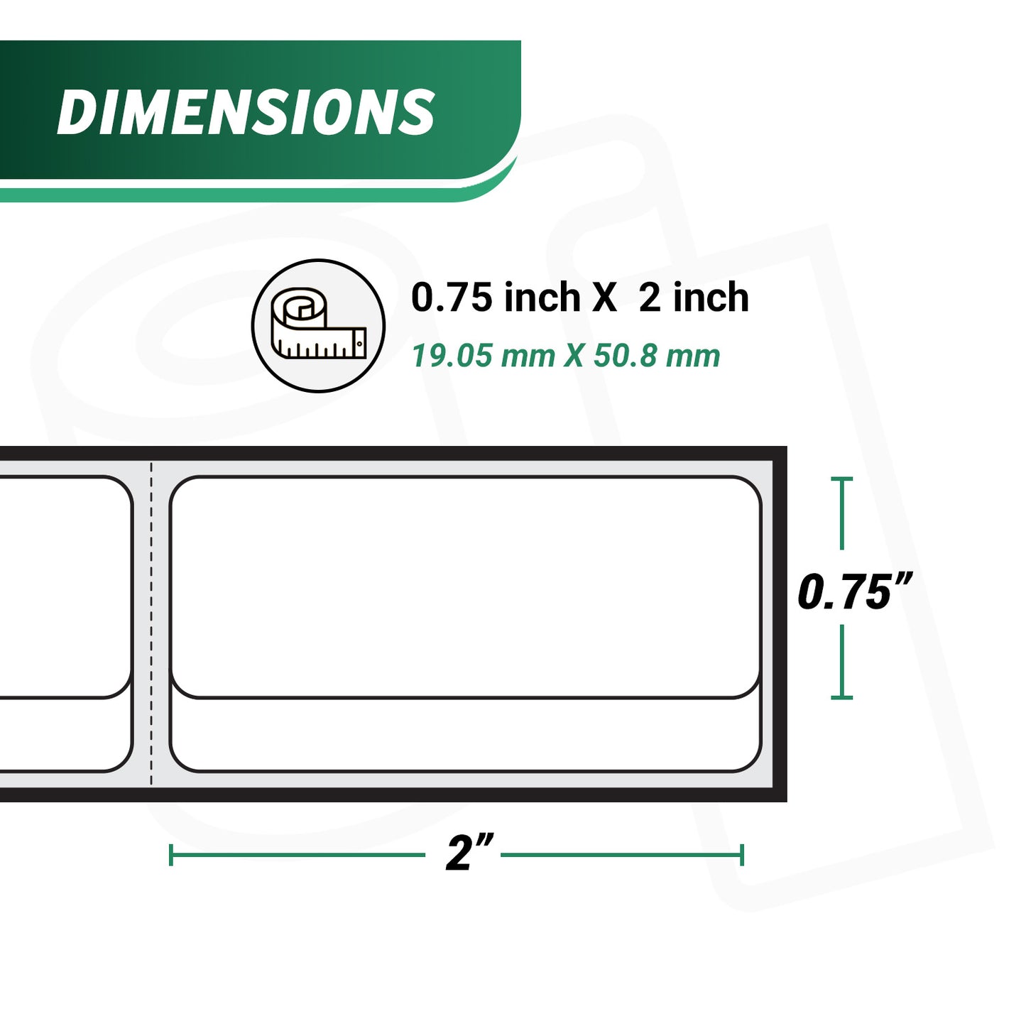 0.75 x 2in Return Address Labels: DYMO 30330 Compatible (72 Rolls)