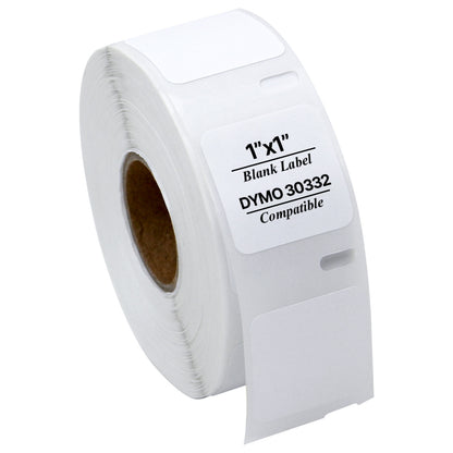 1 x 1in Mini Multipurpose Labels: Dymo Compatible 30332 Bright White