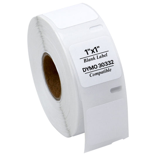 1 x 1in Mini Multipurpose Labels: Dymo Compatible 30332 Bright White
