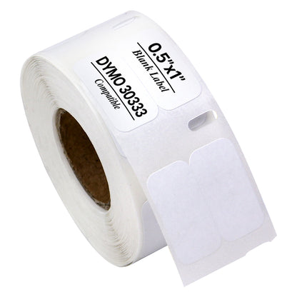 0.5 x 1in Mini Multipurpose Labels: Dymo Compatible 30333 Bright White