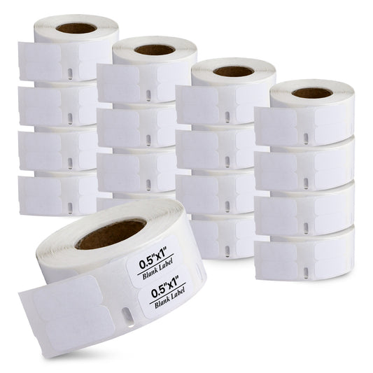 0.5 x 1in 2-Up Small Labels: DYMO 30333 Printer Compatible (16000 Total)