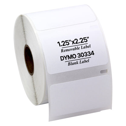 2.25 x 1.25in Removable Multipurpose Labels: Dymo Compatible 30334R Bright White