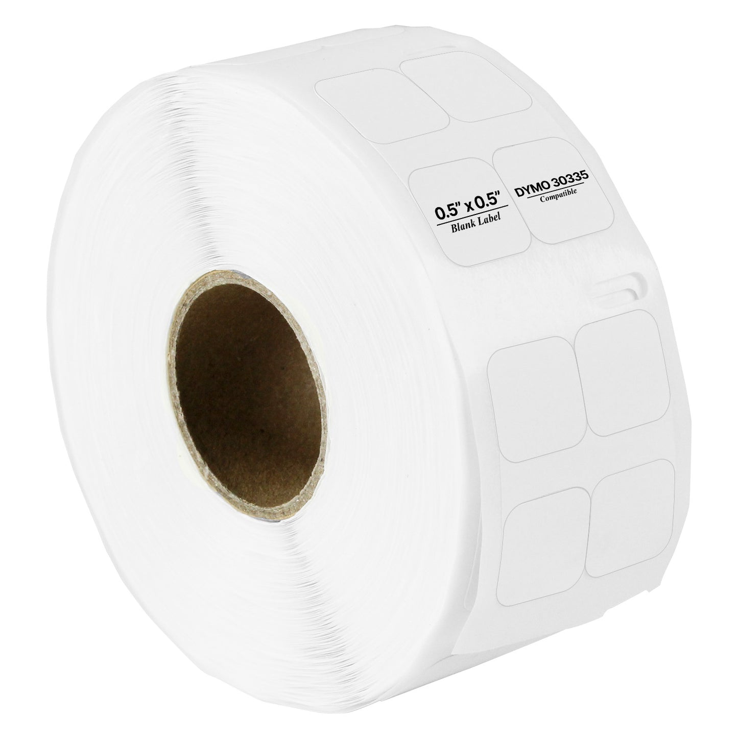 0.5 x 0.5in Mini Multipurpose Labels: Dymo Compatible 30335 Bright White