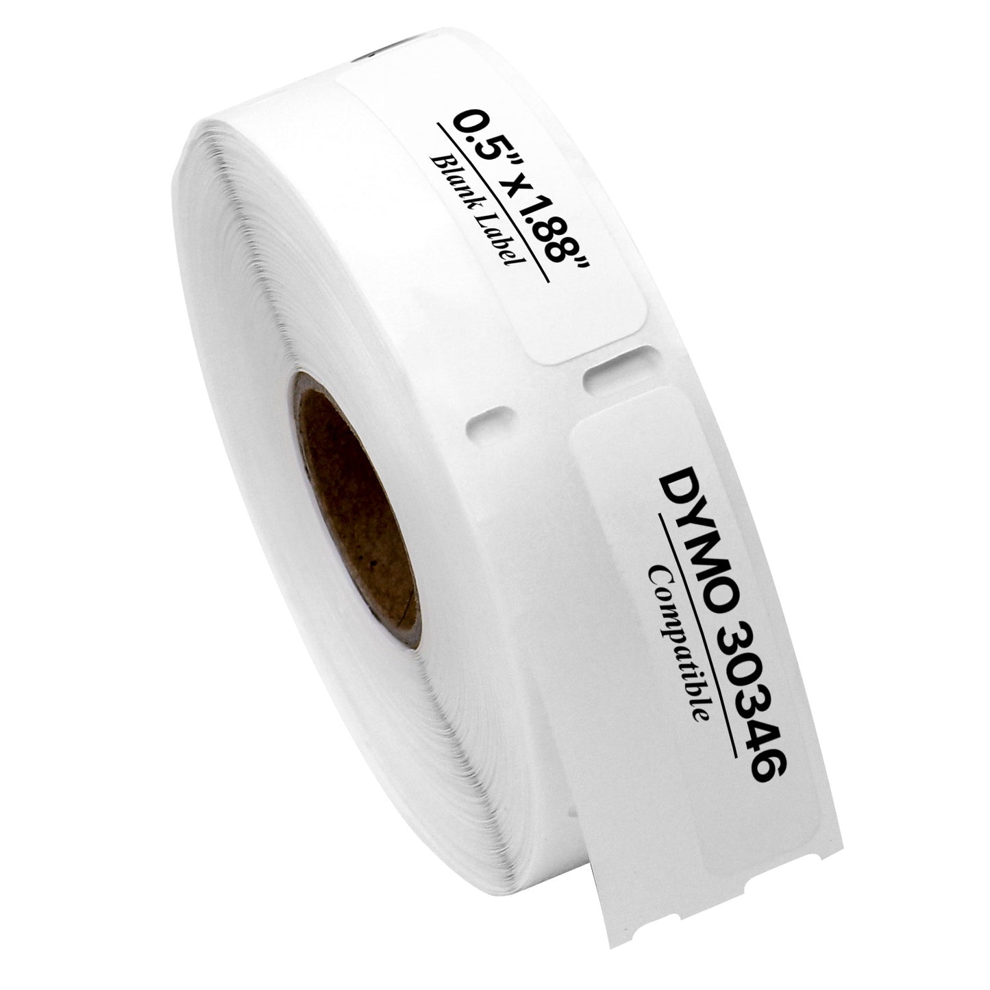 0.5 x 1.88in Spine Library Labels: Dymo Compatible 30346 Bright White