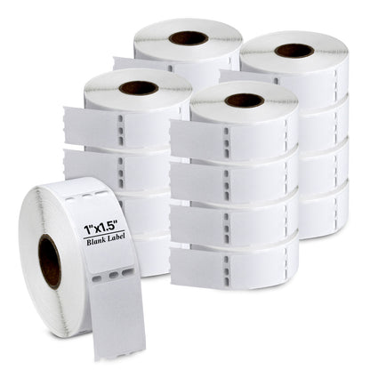 1 x 1.5in Book Spine Labels: DYMO 30347 Printer Compatible (16 Rolls)