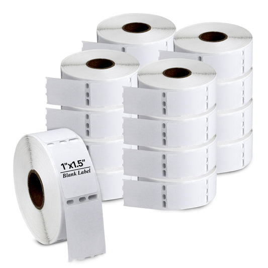 1 x 1.5in Book Spine Labels: DYMO 30347 Printer Compatible (16 Rolls)