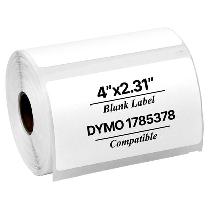 4 x 2.31in Large Address Labels: Dymo Compatible 1785378 Bright White