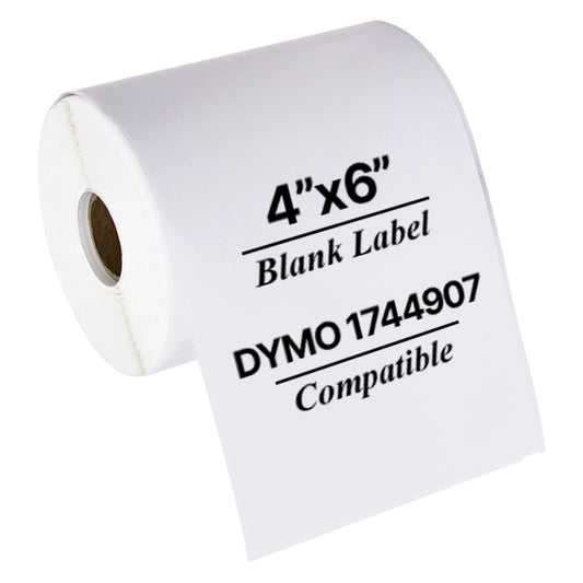 4 x 6in 4XL Shipping Labels: Dymo Compatible 1744907 Bright White