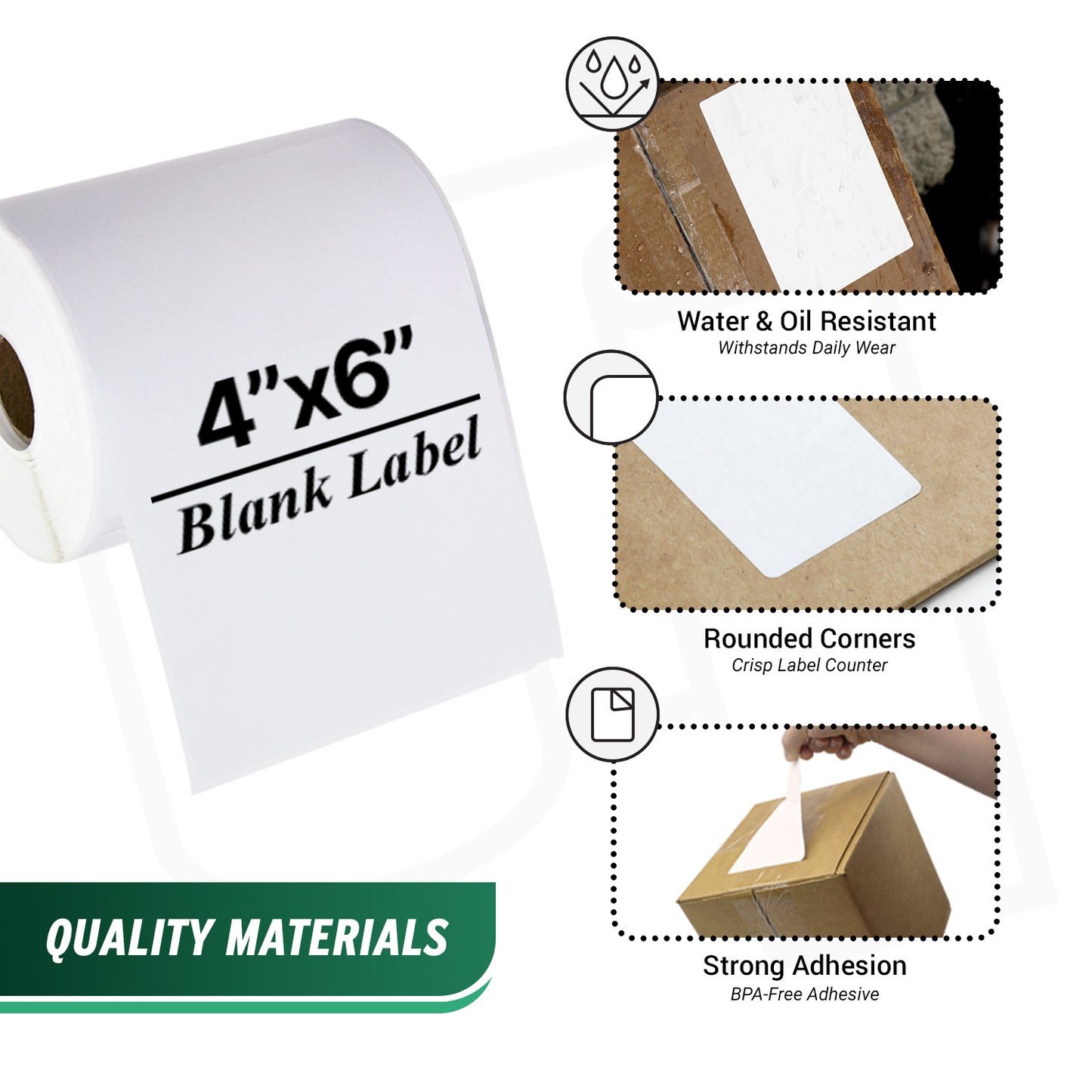 4 x 6in Shipping Labels: 4XL Thermal Roll for DYMO 1744907