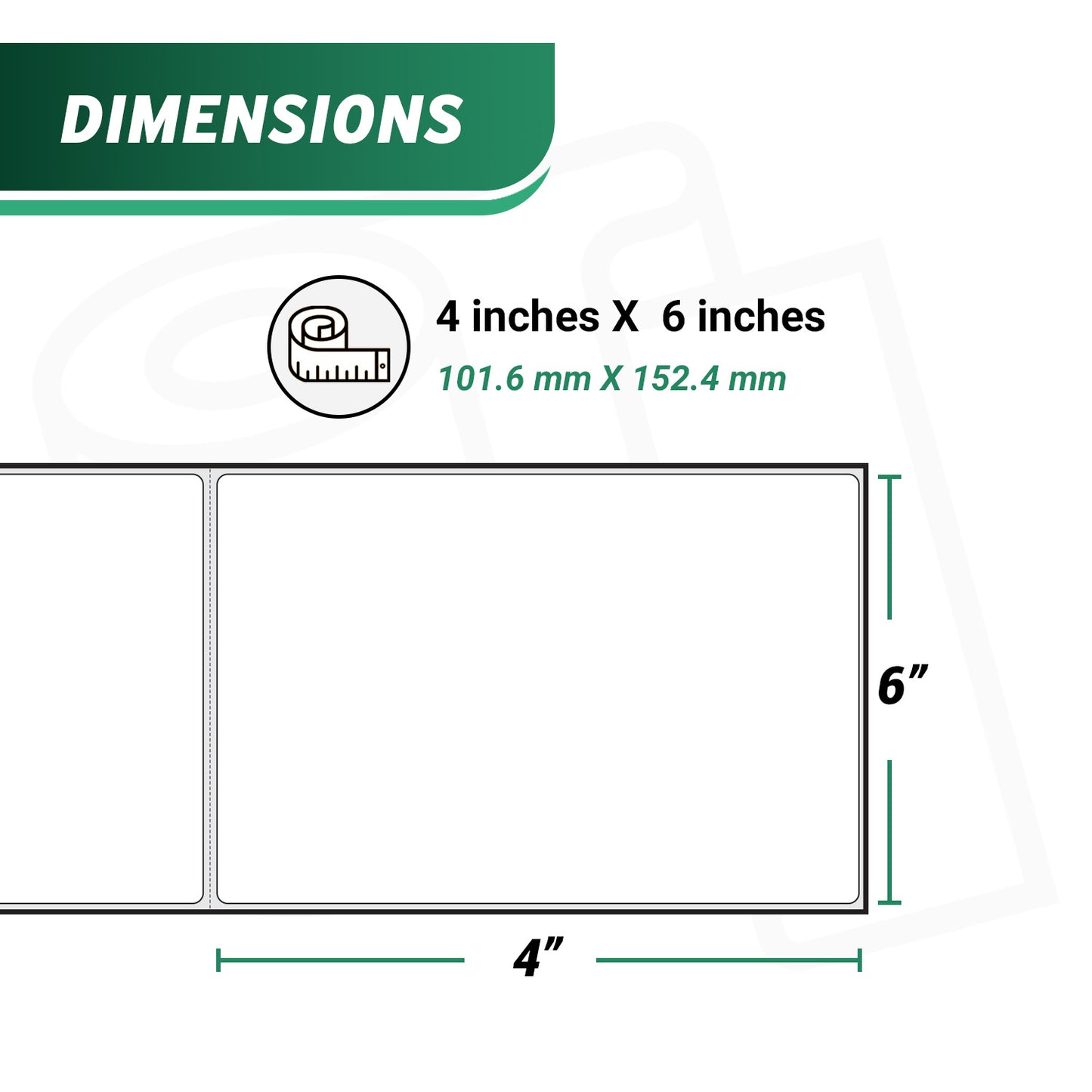 4 x 6in Shipping Labels: 4XL Thermal Roll for DYMO 1744907