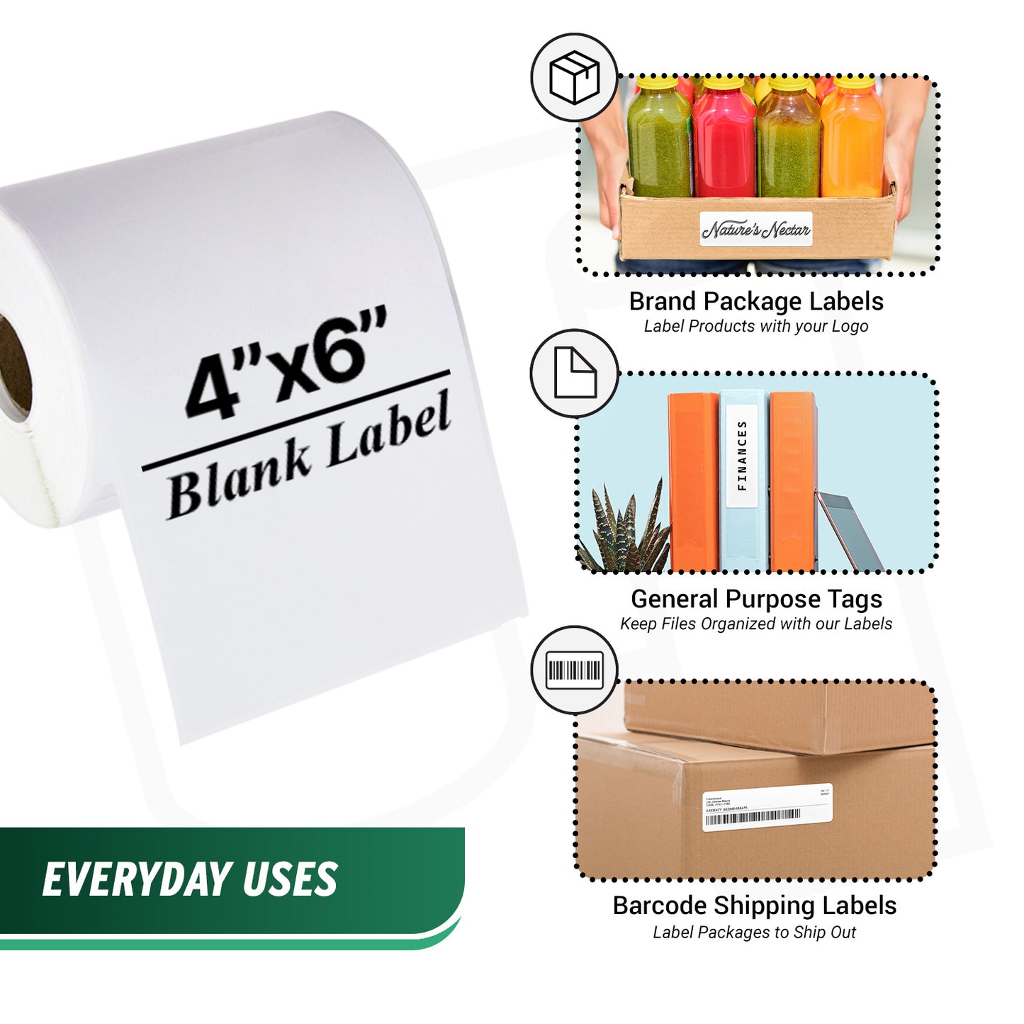 4 x 6in Shipping Labels: 4XL Thermal Roll for DYMO 1744907
