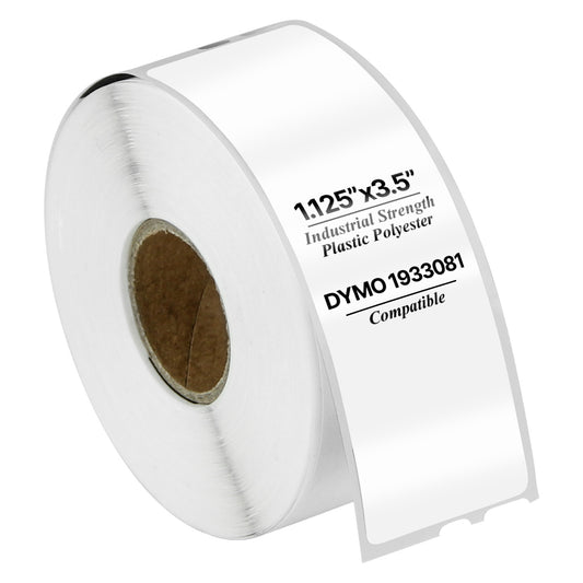 1 x 3.5in Shipping Labels: Dymo Compatible 1933081 Plastic Poly