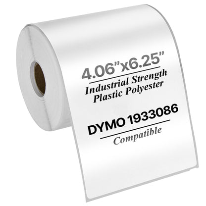 4.06 x 6.25in Shipping Labels: Dymo Compatible 1933086 Plastic Poly