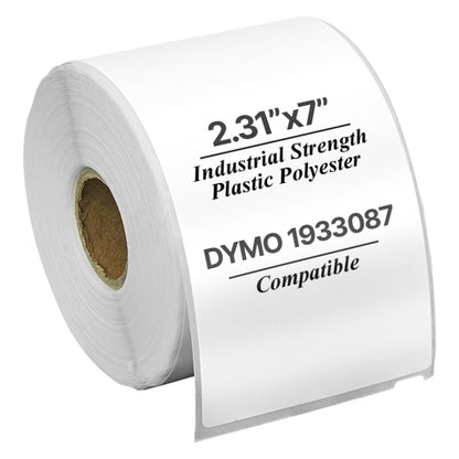 2.31 x 7.5in Flossy Plastic Labels: Dymo Compatible 1933087