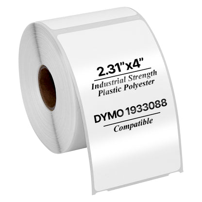 2.31 x 4in Shipping Labels: Dymo Compatible 1933088 Plastic Poly
