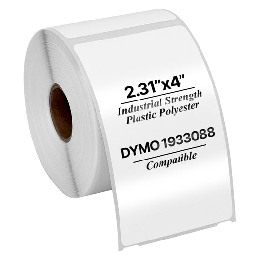 2.31 x 4in Shipping Labels: Dymo Compatible 1933088 Plastic Poly