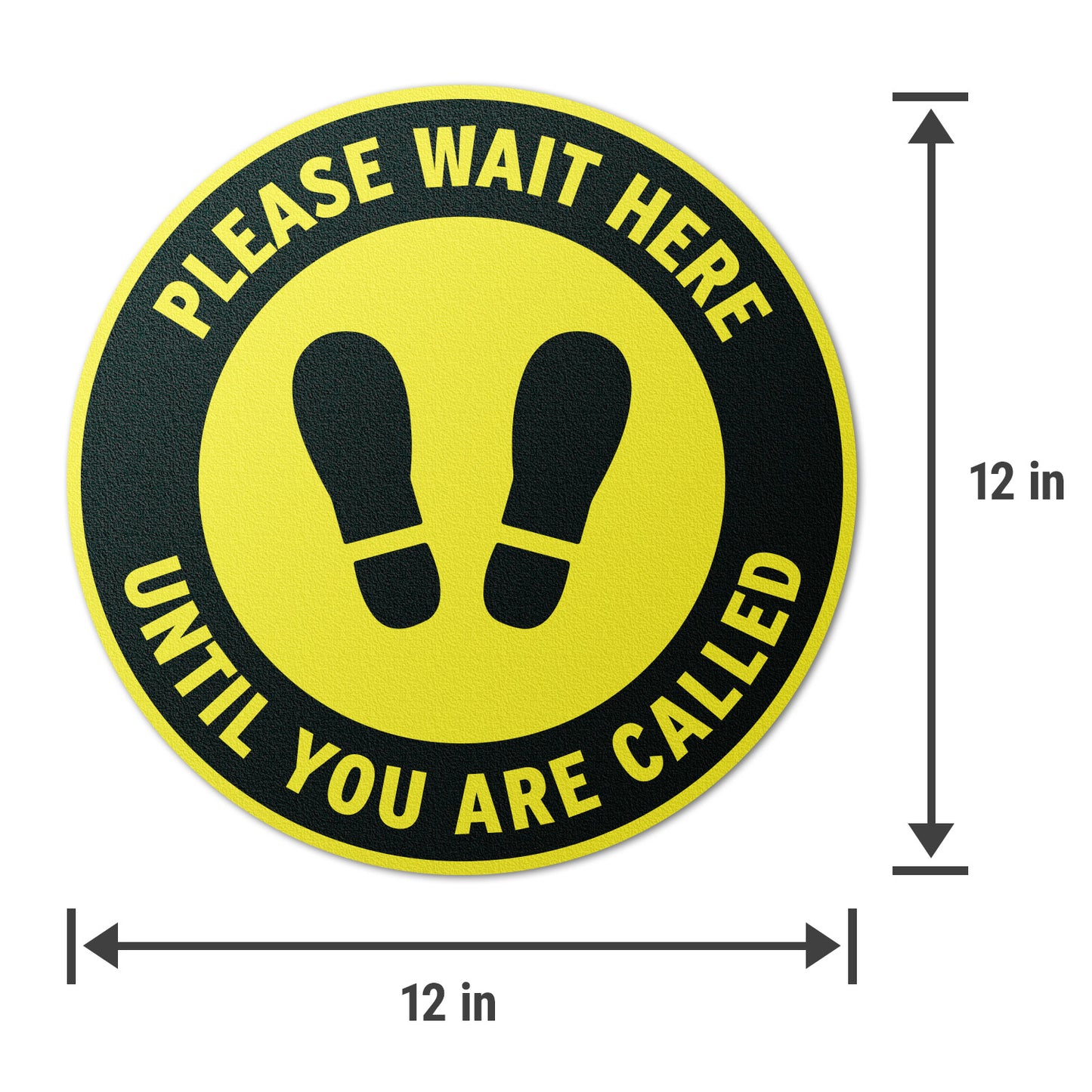12 x 12in Floor Sign: Please Wait Here (2-Pack)