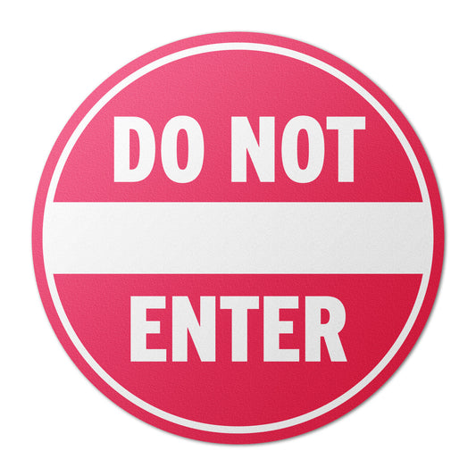 8 x 8n Floor Sticker: Do Not Enter Decal (2-Pack)