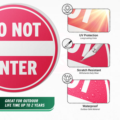 8 x 8n Floor Sticker: Do Not Enter Decal (2-Pack)
