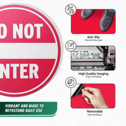 8 x 8n Floor Sticker: Do Not Enter Decal (2-Pack)