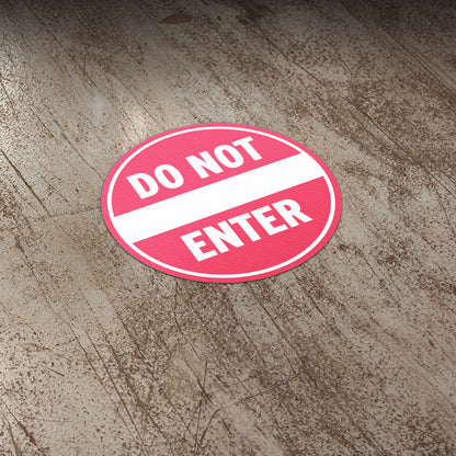 8 x 8n Floor Sticker: Do Not Enter Decal (2-Pack)