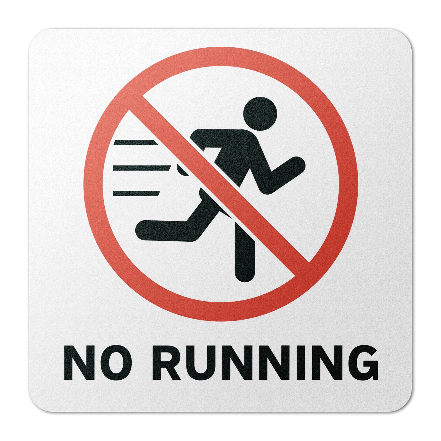 6 x 6in Pool Safety Floor Decals: No Running Signs (2-Pack)