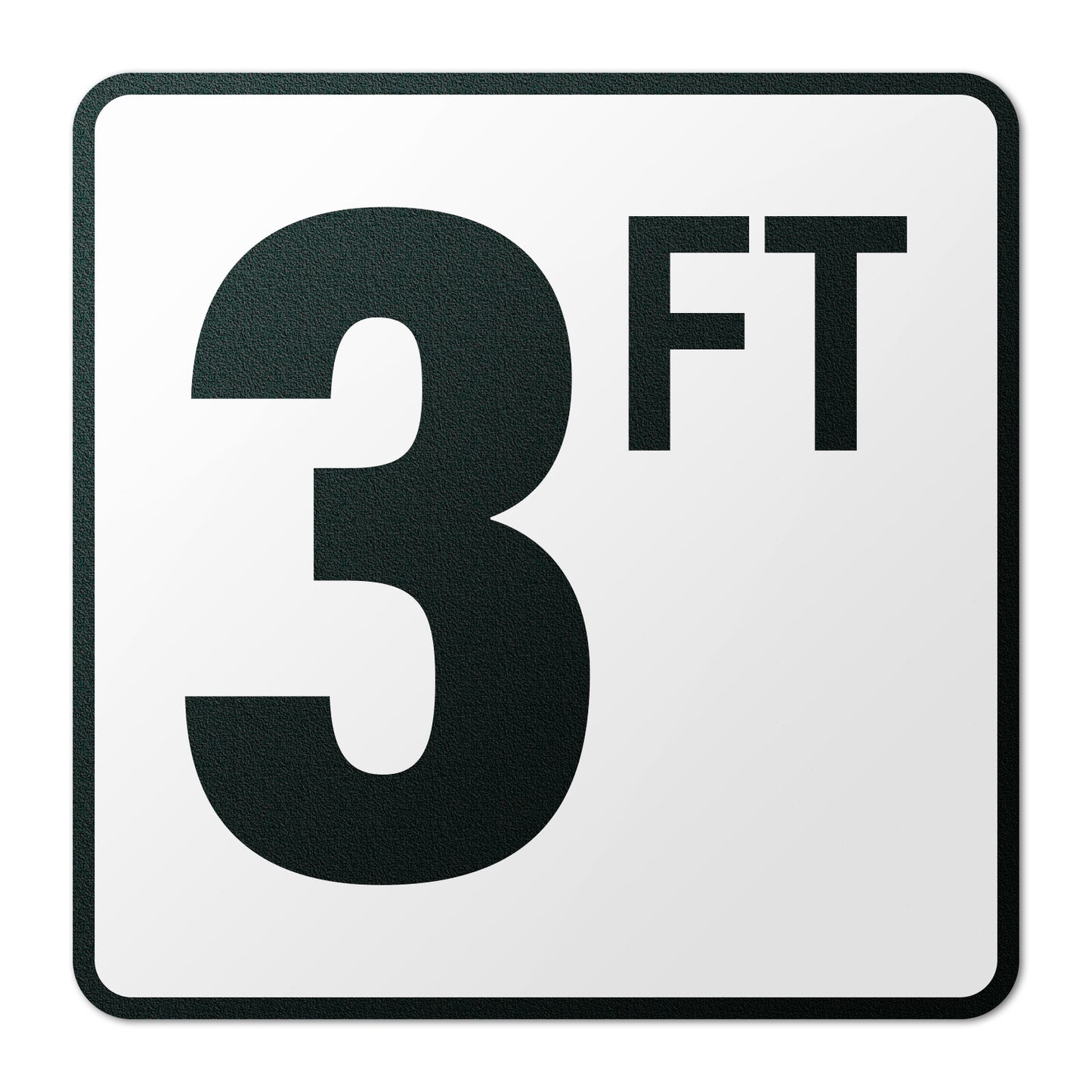 6 x 6in Floor Decal: 3 FT Depth Markers Pool Sign (2-Pack)